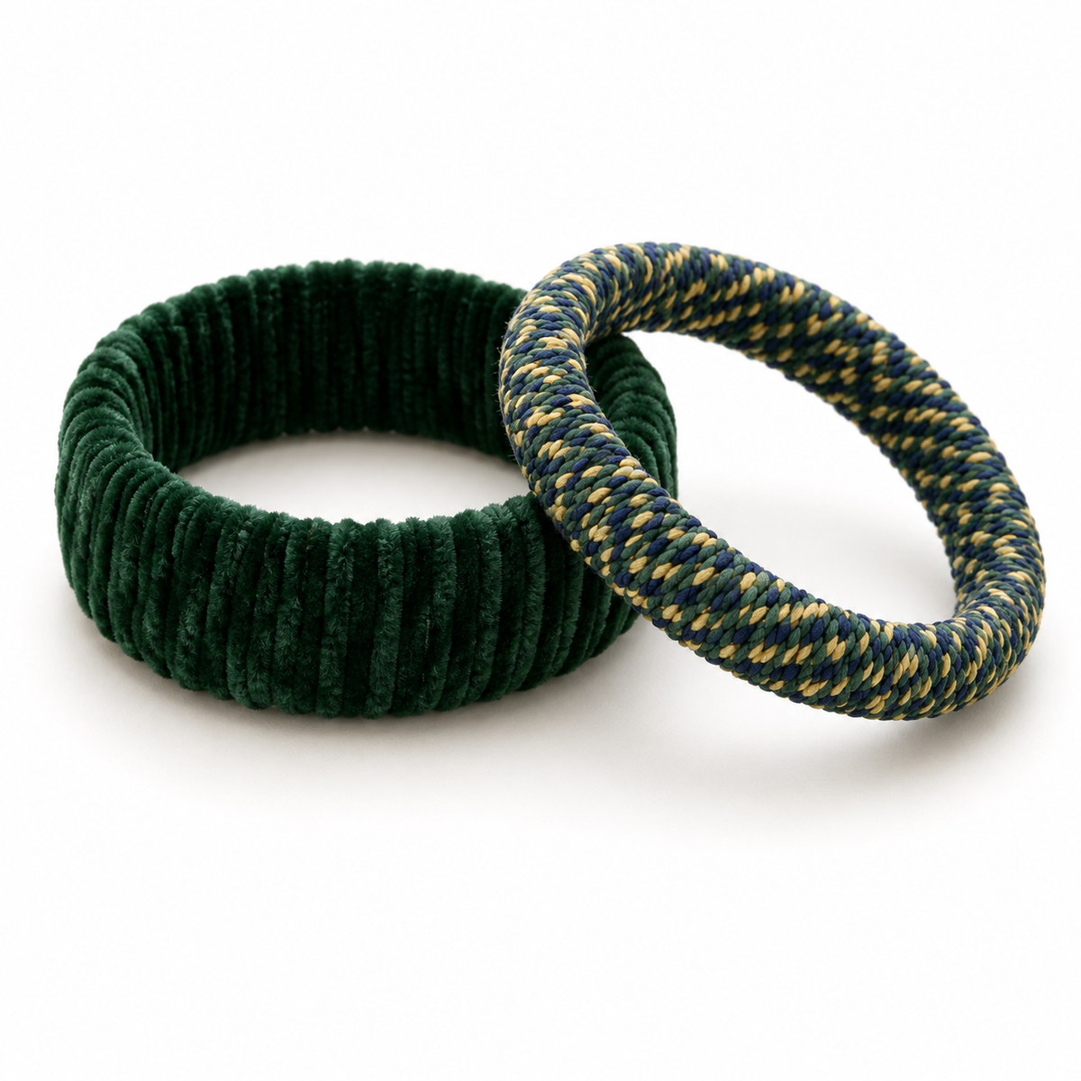 Pack Pulseras Terciopelo Verde
