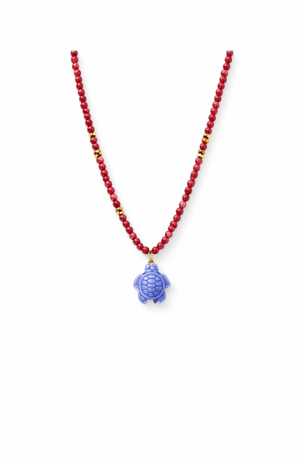 Gargantilla Cerámica Tortuga Azul