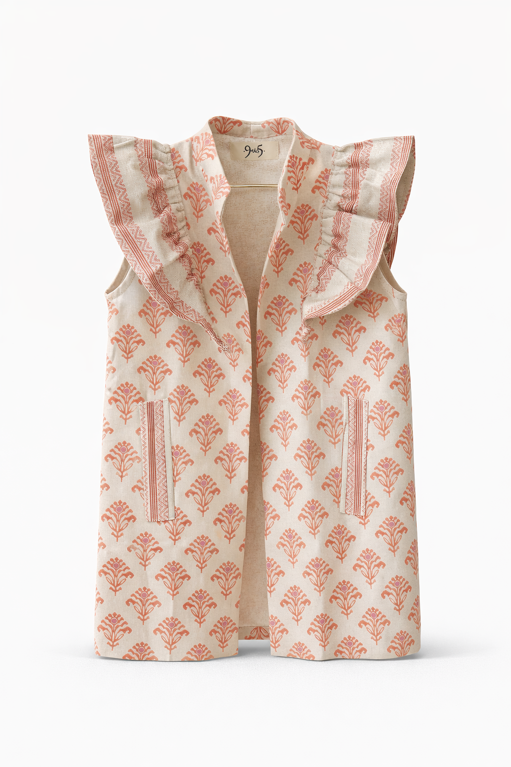 Chaleco 9MÁS5 Ikat Naranja