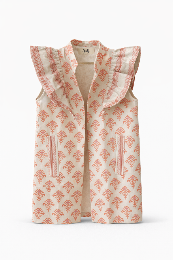 Chaleco 9MÁS5 Ikat Naranja