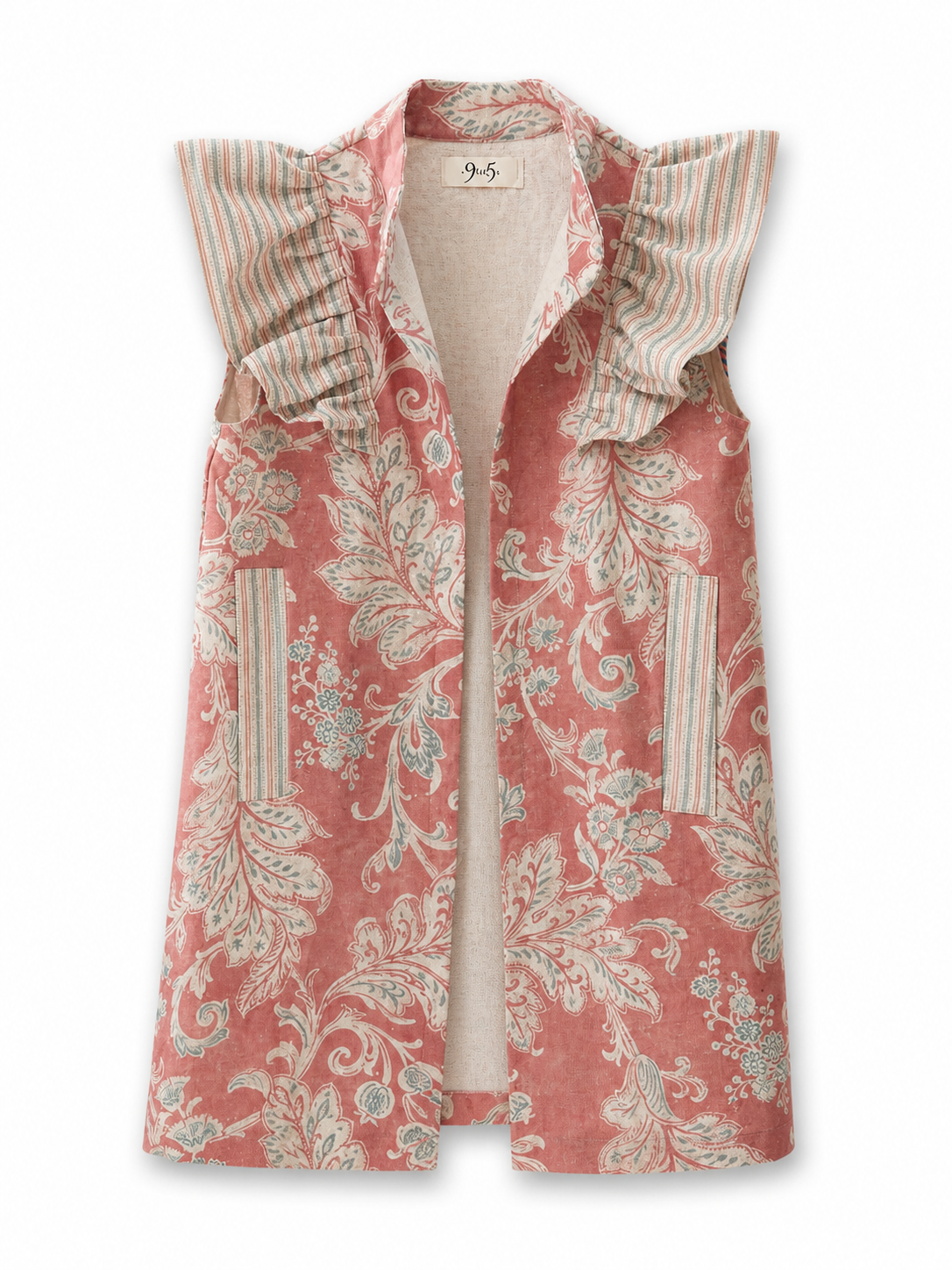 9MÁS5 Green and Rustic Beige Vest