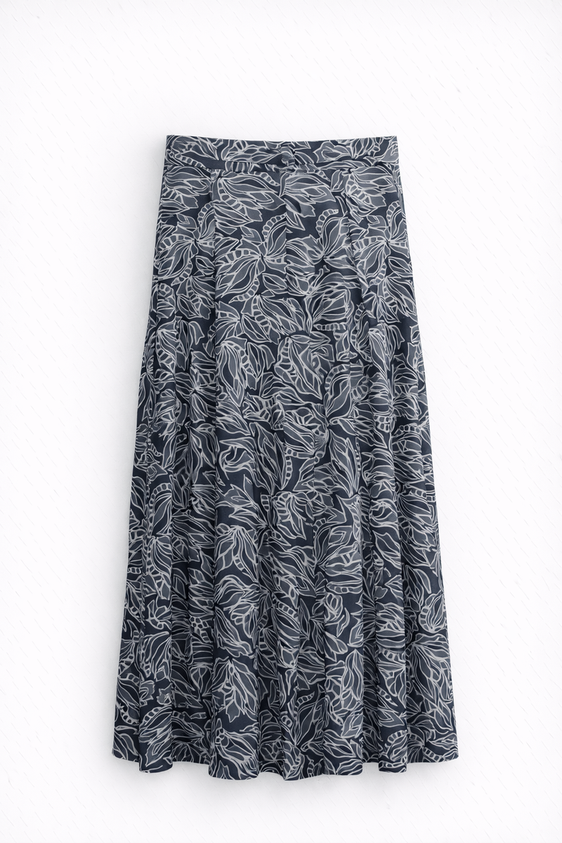 Falda Niza Hojas Azul