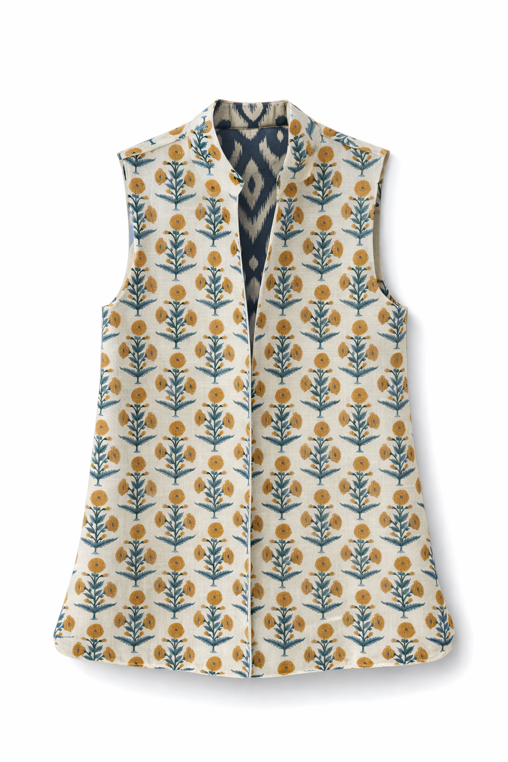 9MÁS5 Green and Rustic Beige Vest