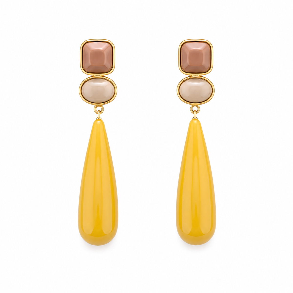 Pendientes Gota Mostaza