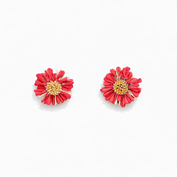Pendientes Margaritas Rojos