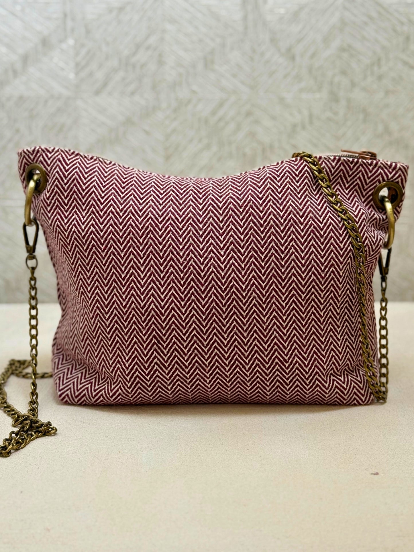 Bolso Ginebra Espiga Burdeos