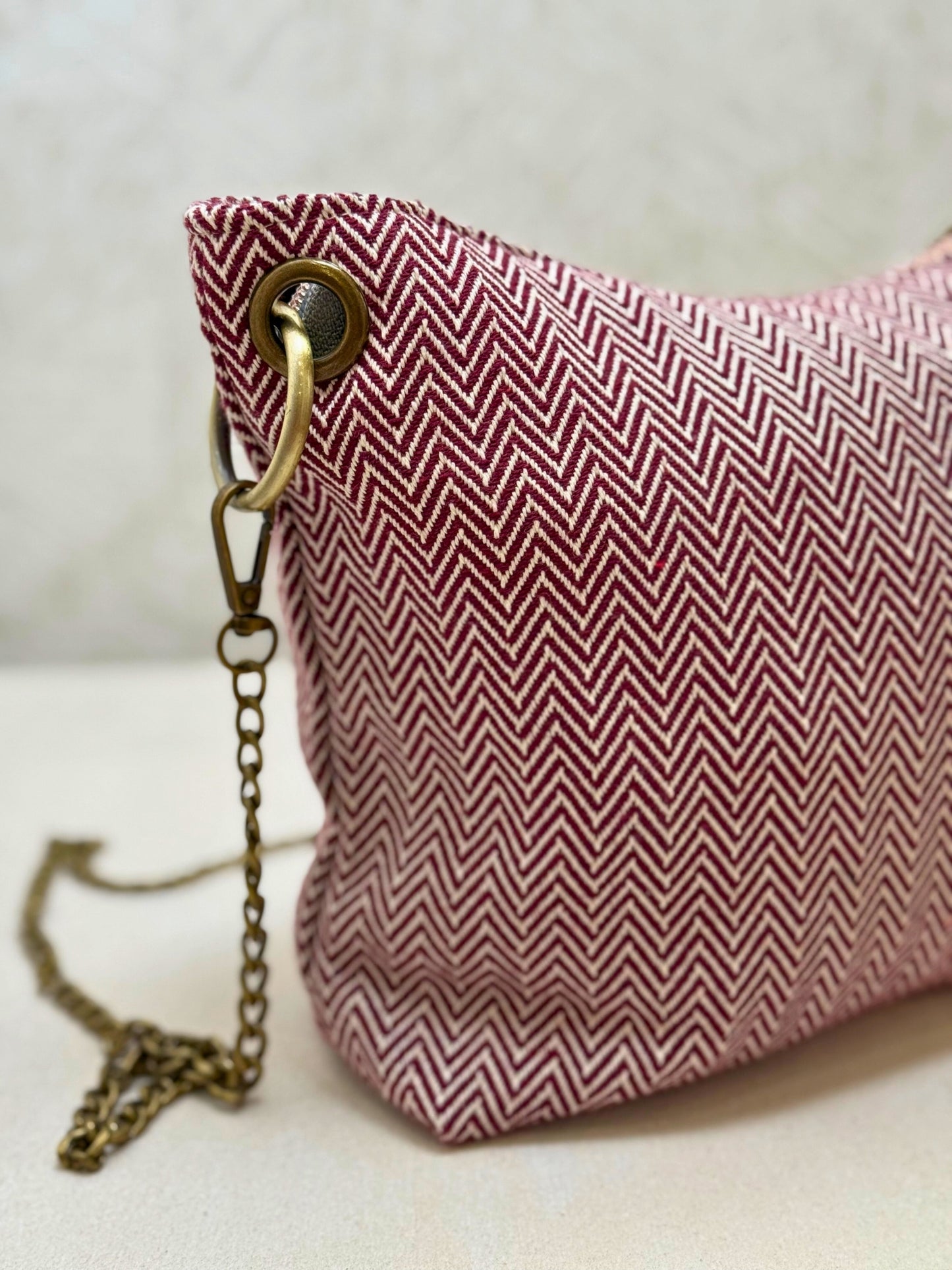 Bolso Ginebra Espiga Burdeos