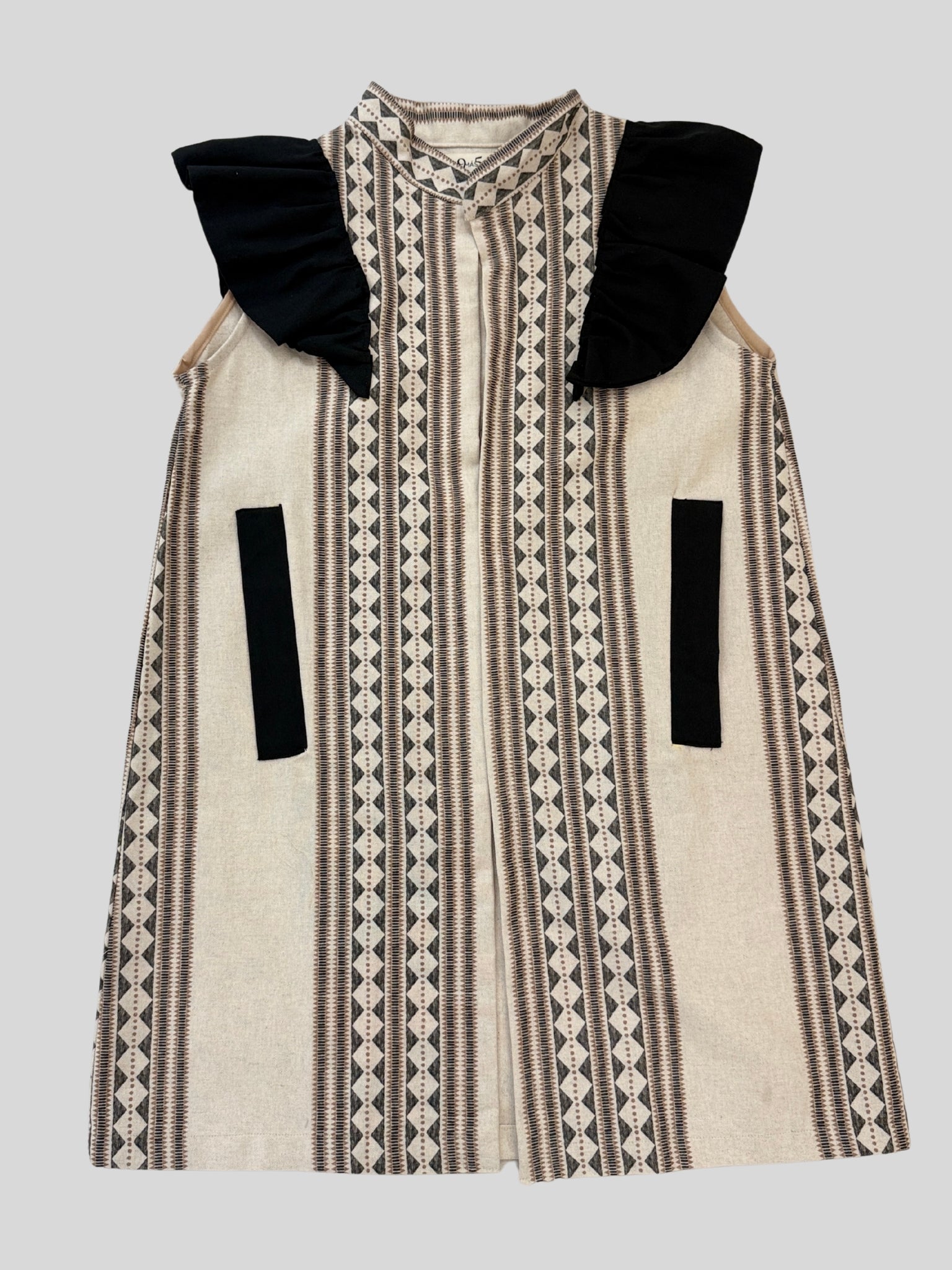 9MÁS5 Green and Rustic Beige Vest