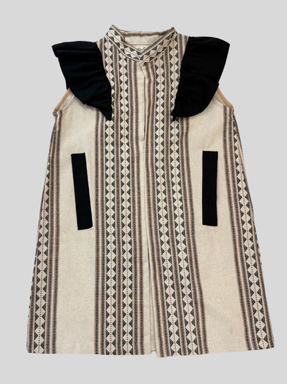 9MÁS5 Green and Rustic Beige Vest