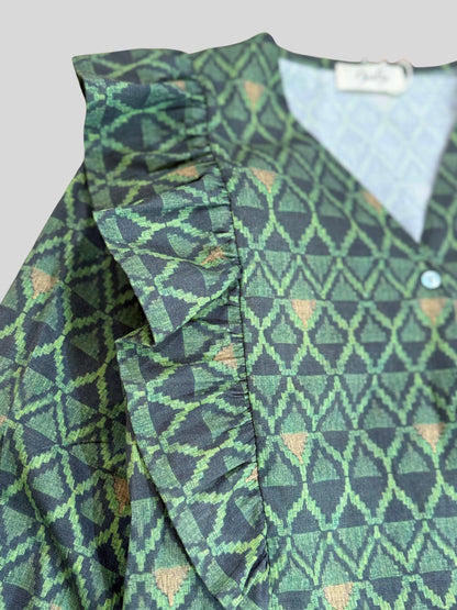 Camisa Bloom Verde y Gris