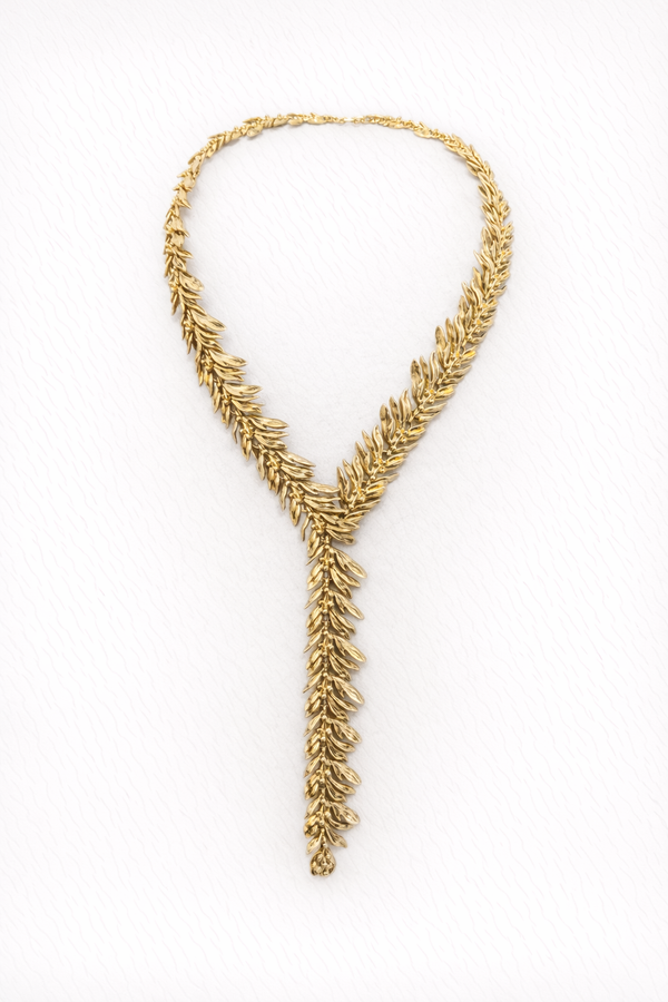 Collar Hojas Dorado
