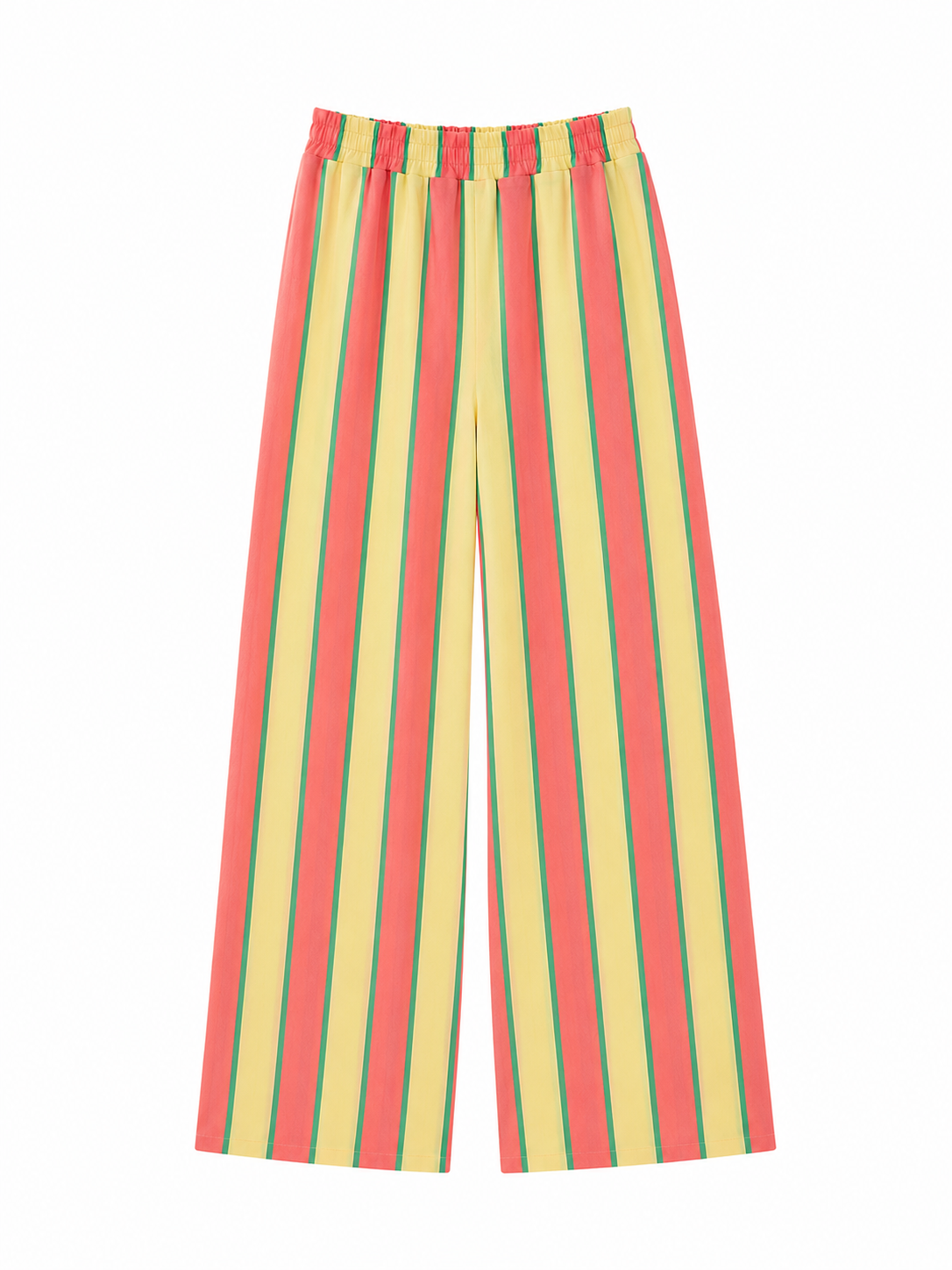 Pantalón Rayas Coral y Amarillo