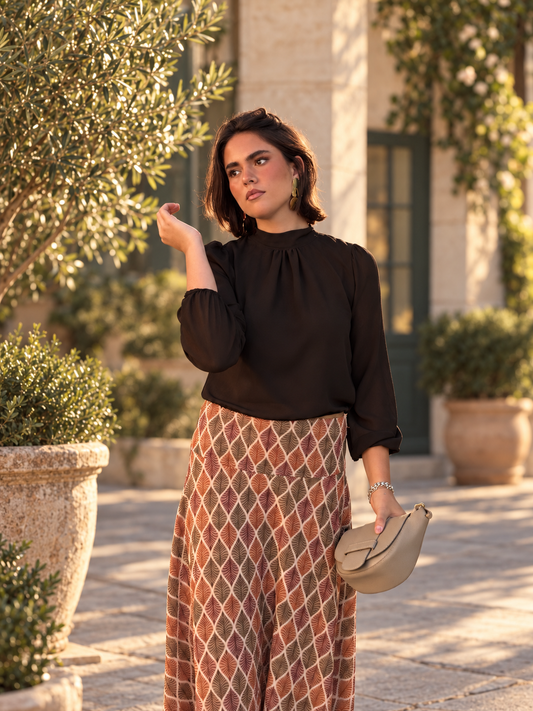 Falda Amelie Marrón