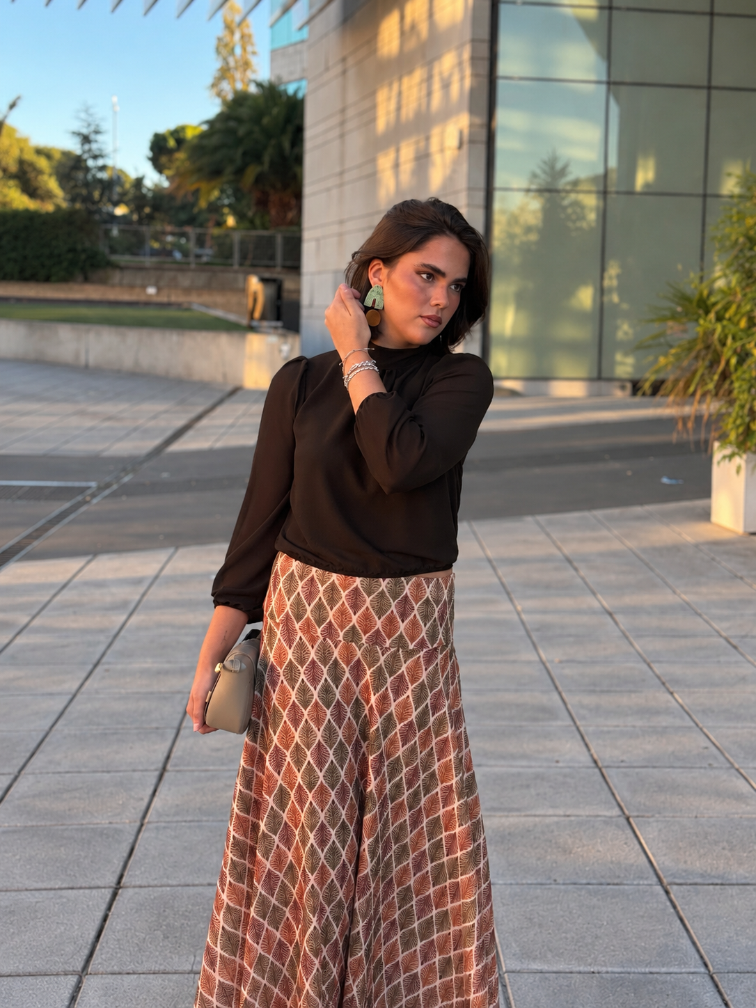 Falda Amelie Marrón