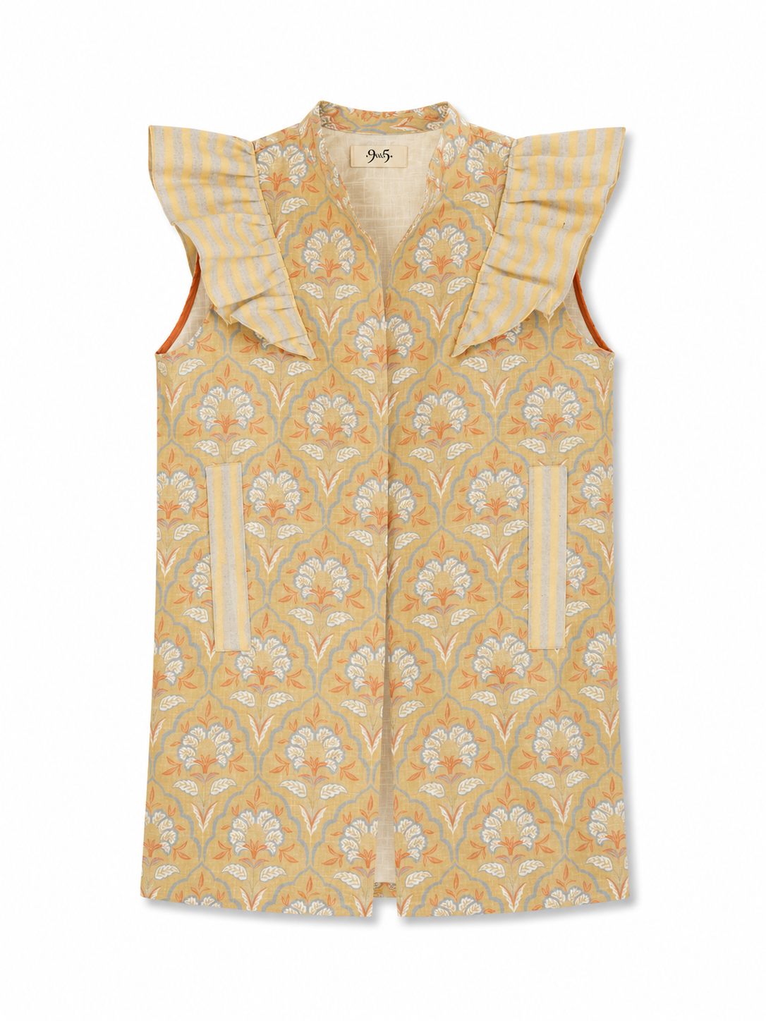 9MÁS5 Green and Rustic Beige Vest