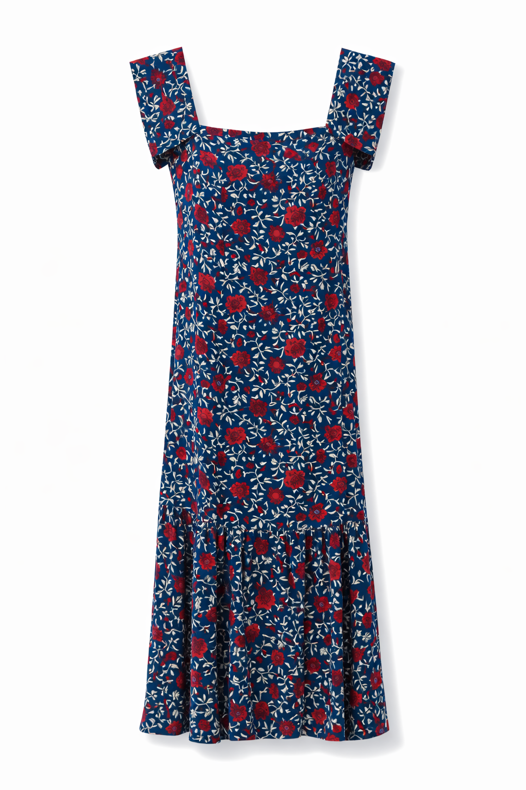 Vestido Campiña Flores Azul