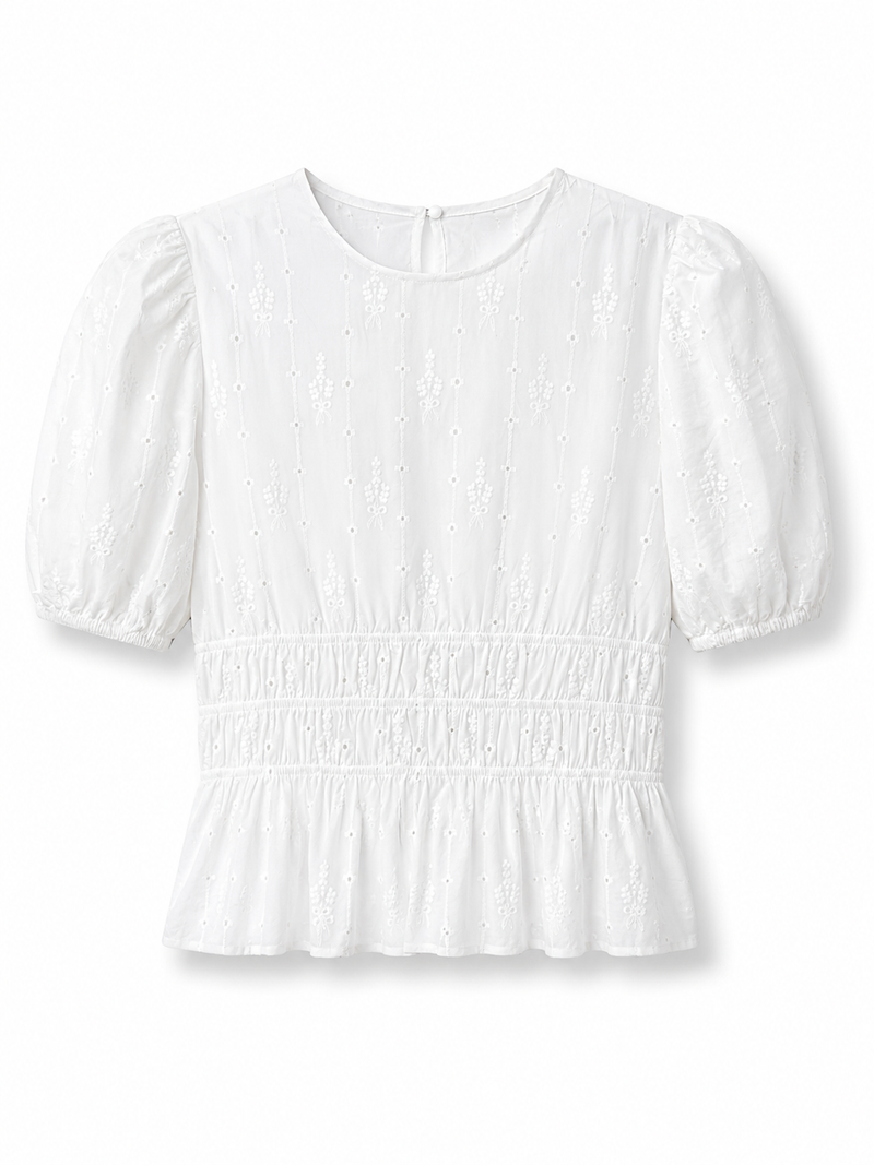 Camisa Blanca Bordada