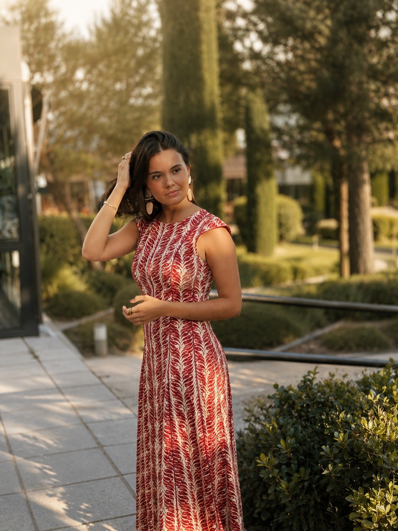 Vestido Más Allá Burdeos