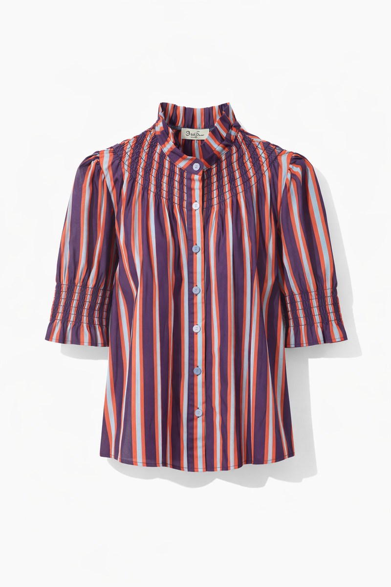 Camisa Rayas Manga Corta