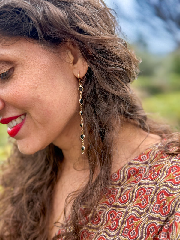 Pendientes Cristal Negro