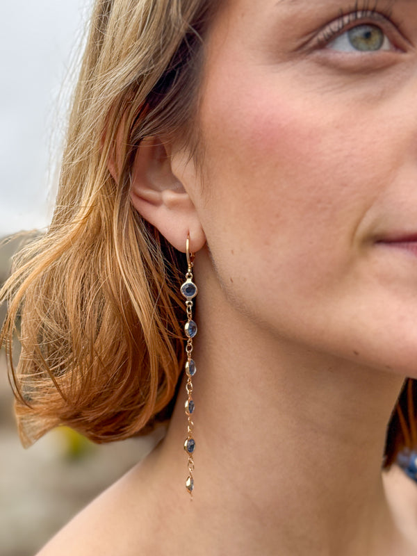 Pendientes Cristal Azul