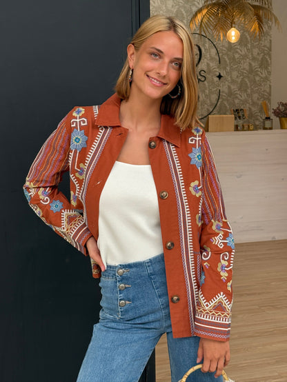 Chaqueta Bordada India