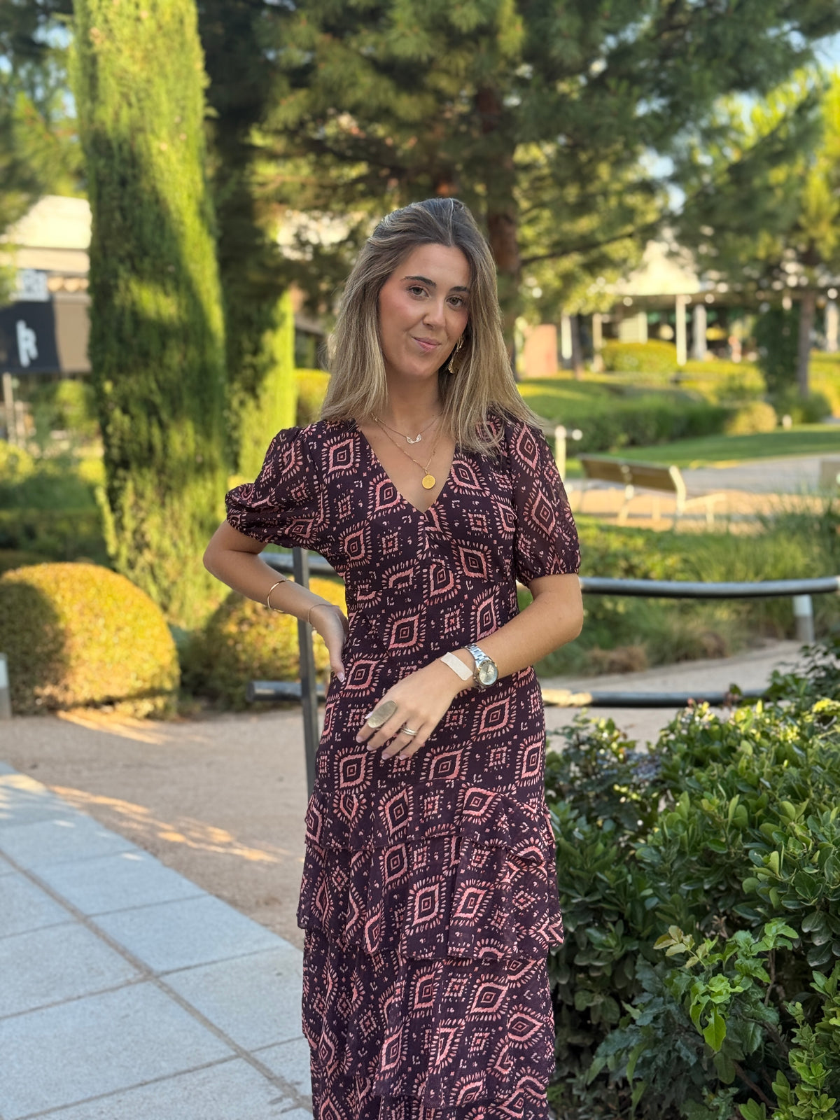 Vestido Positano Berenjena