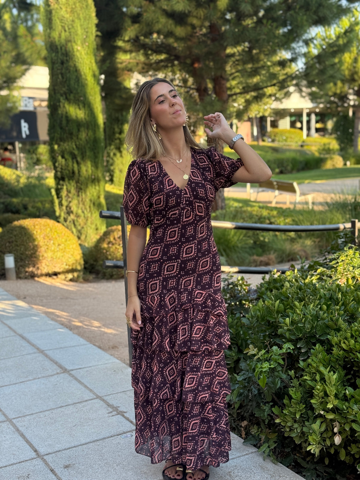 Vestido Positano Berenjena