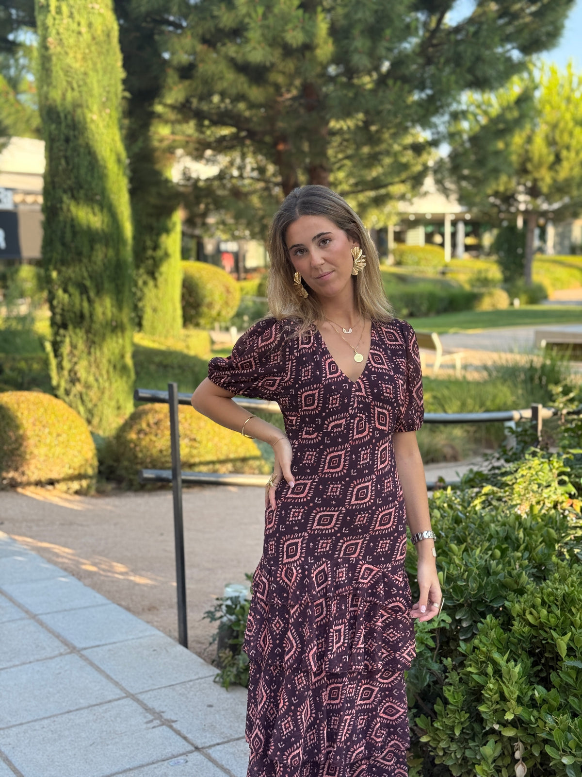 Vestido Positano Berenjena