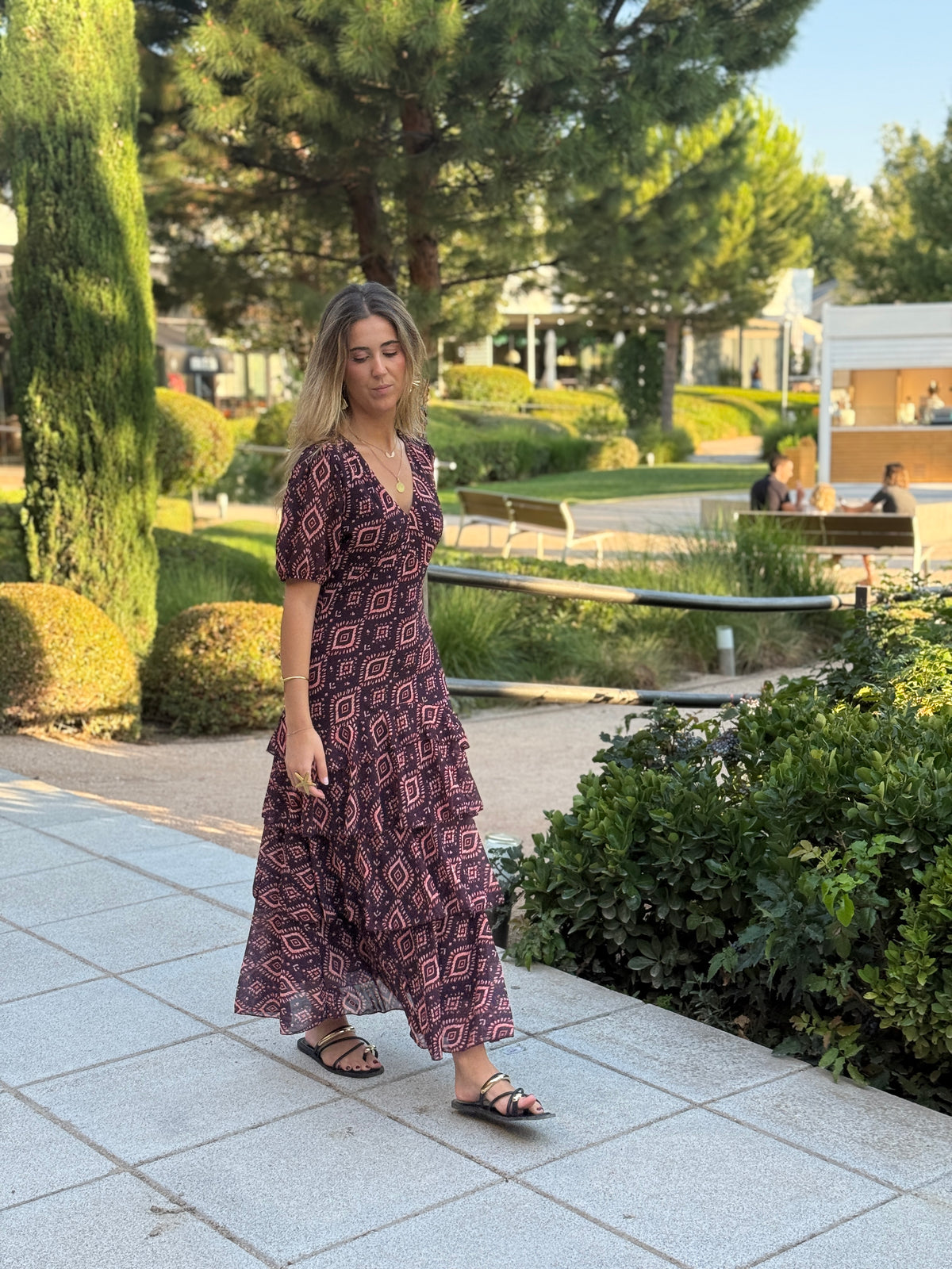 Vestido Positano Berenjena