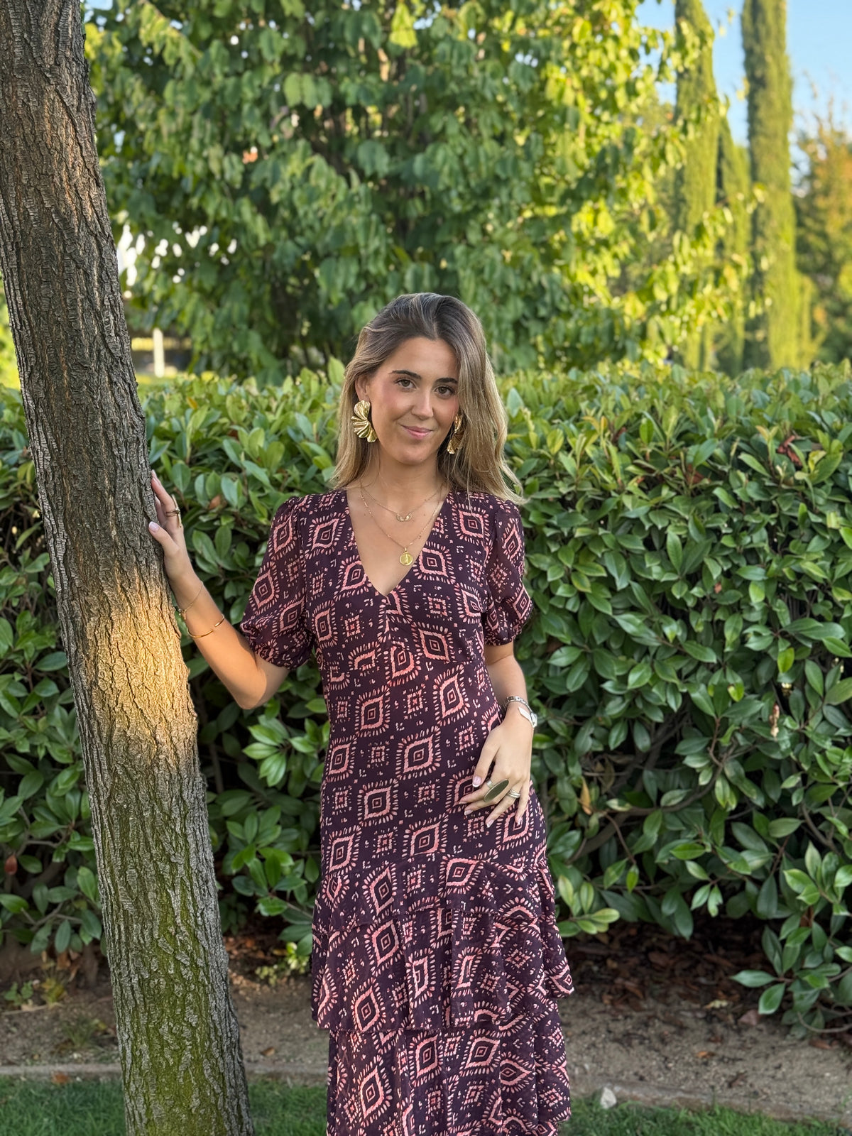 Vestido Positano Berenjena