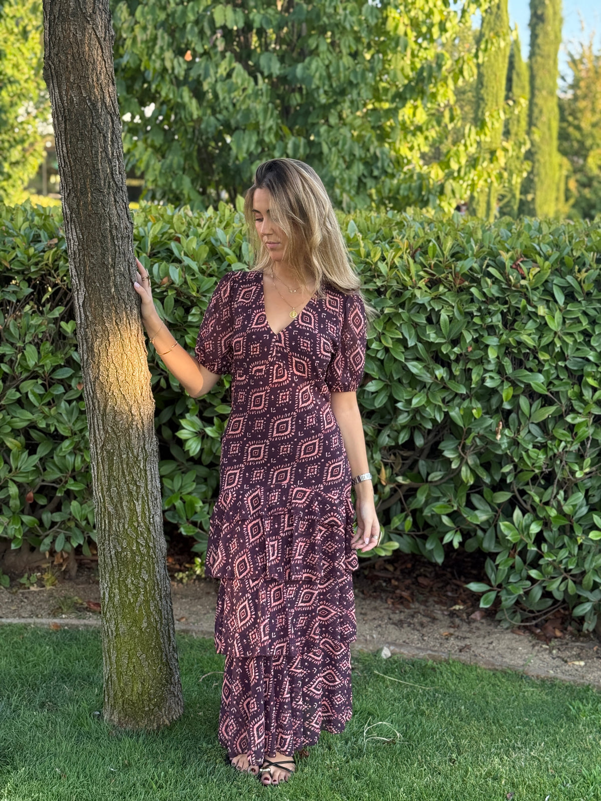 Vestido Positano Berenjena