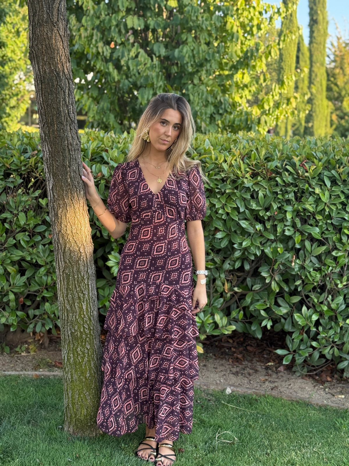 Vestido Positano Berenjena