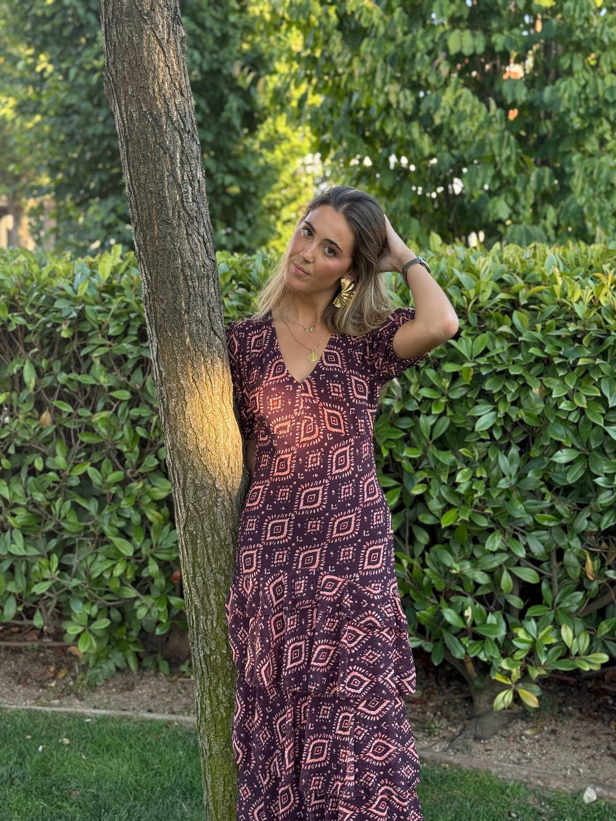 Vestido Positano Berenjena