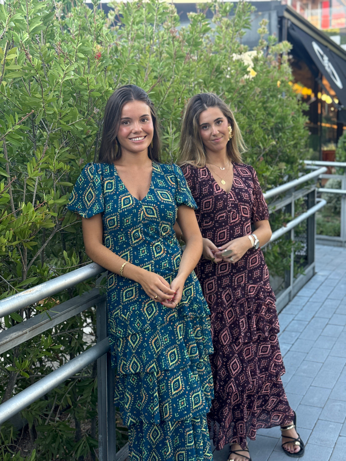 Vestido Positano Azul Pavo