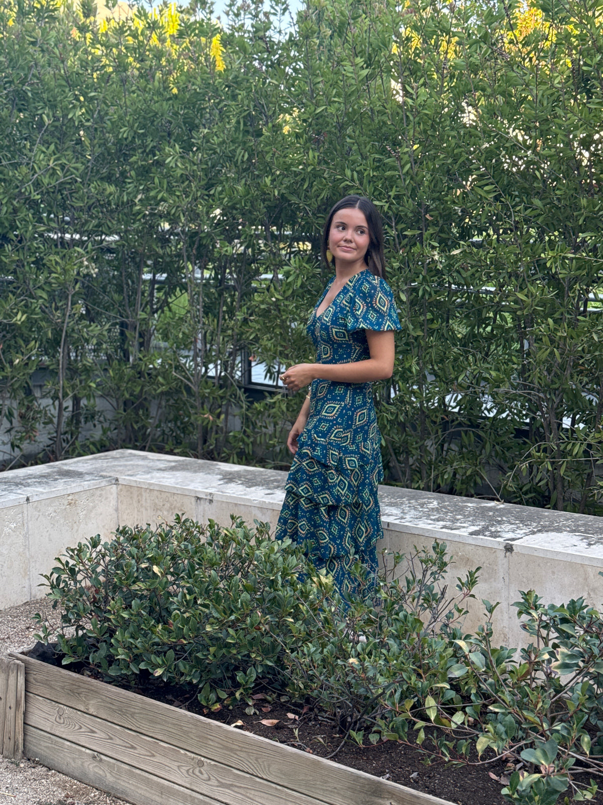 Vestido Positano Azul Pavo