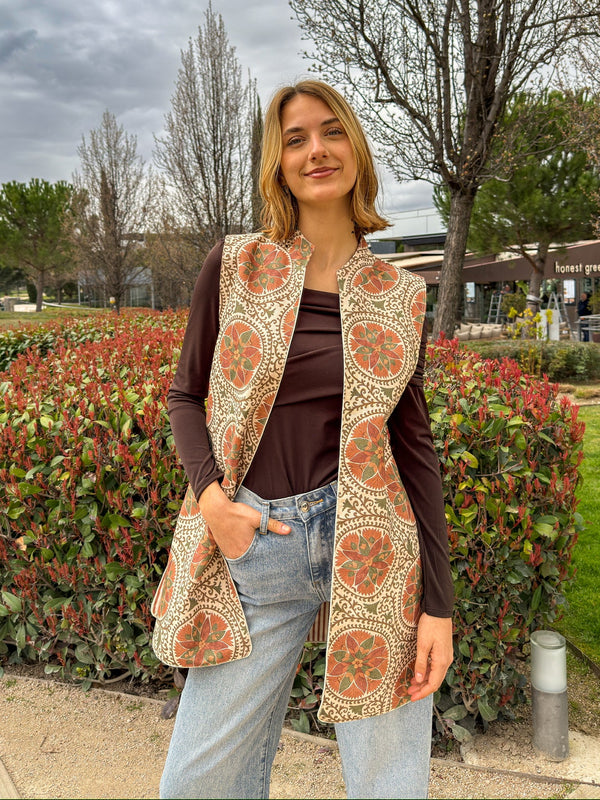 Chaleco Ginebra Reversible Teja