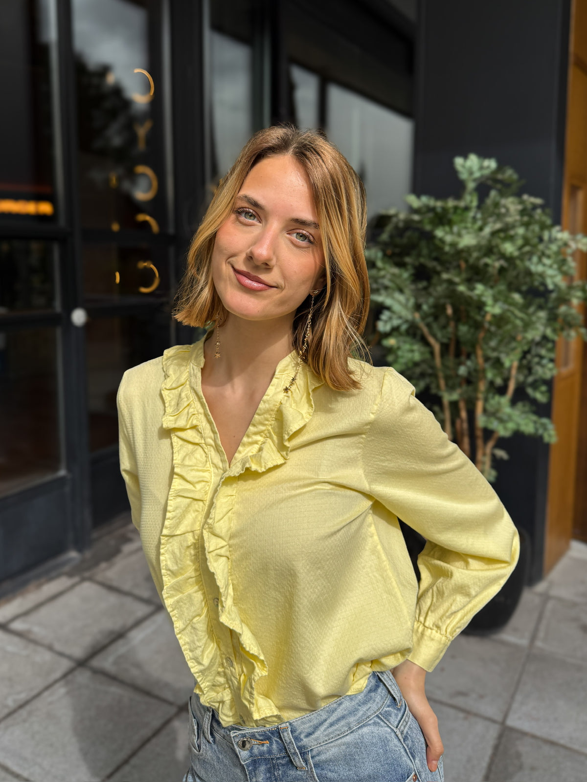 Camisa Lisa Amarilla