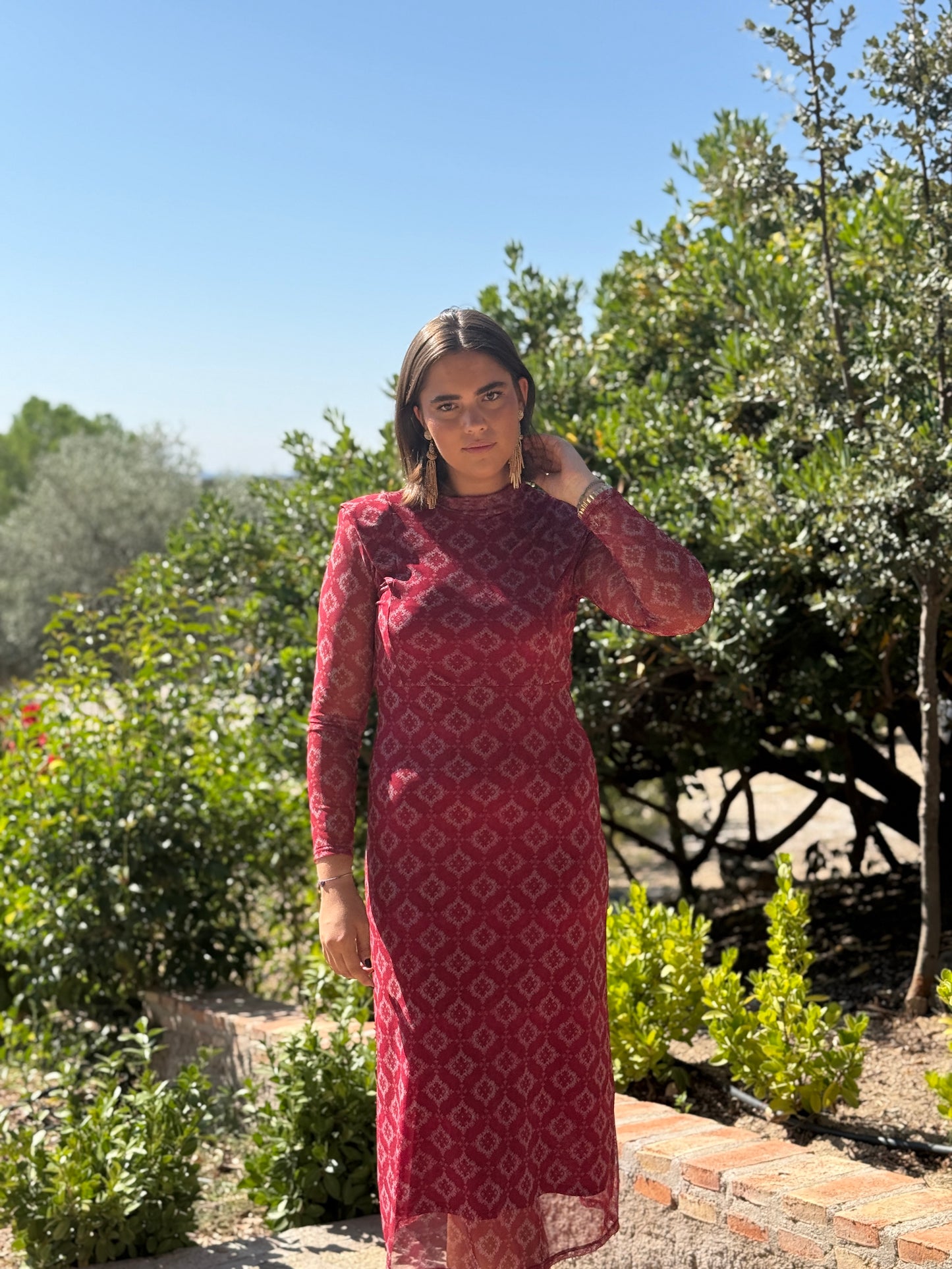 Vestido Jaipur Cereza