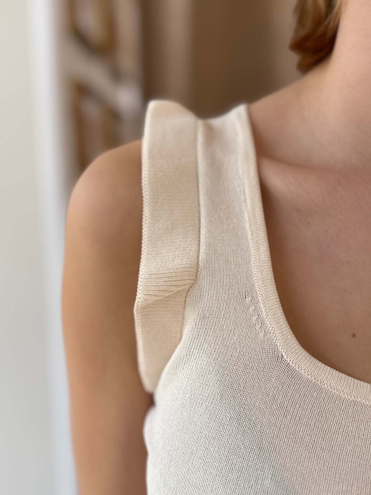 Top Punto Volante Beige