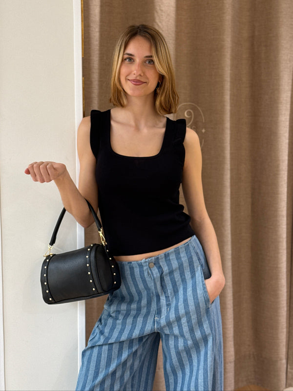 Top Punto Volante Negro