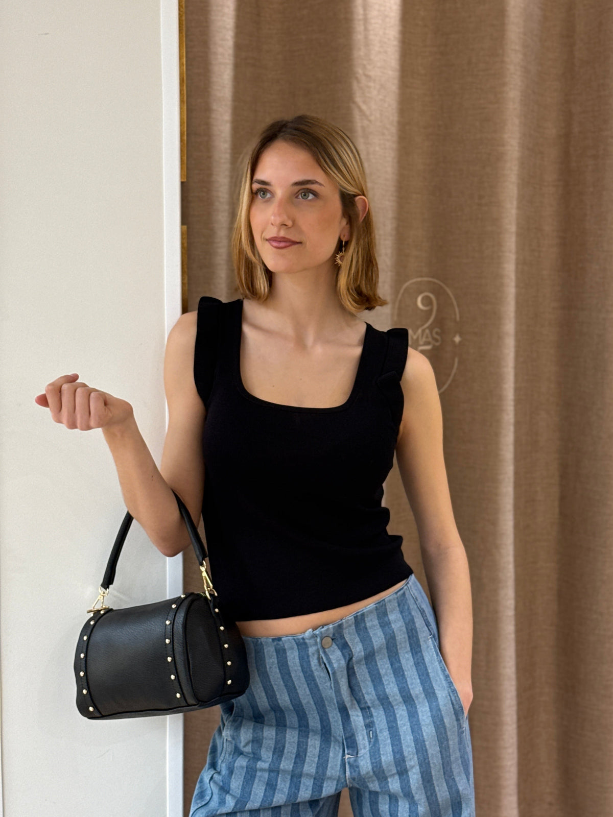 Top Punto Volante Negro