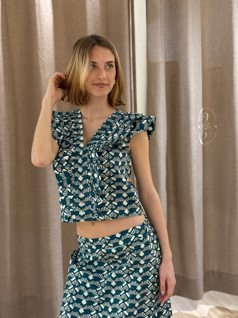 Total Look Geométrico Verde