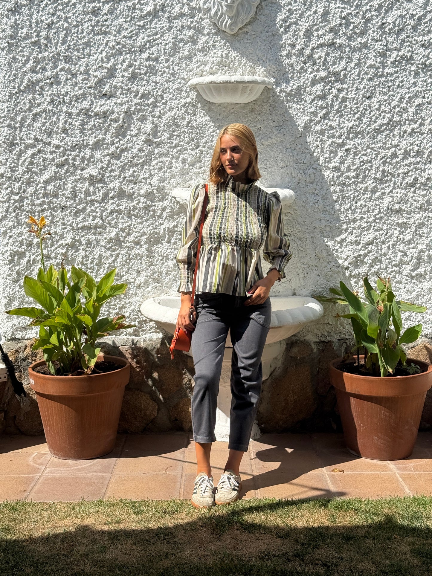 Camisa Amber Gris y Verde