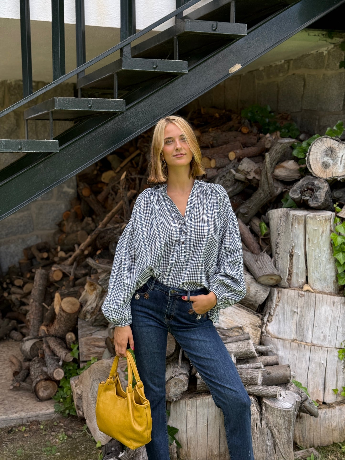 Camisa Oversize Azul Marino