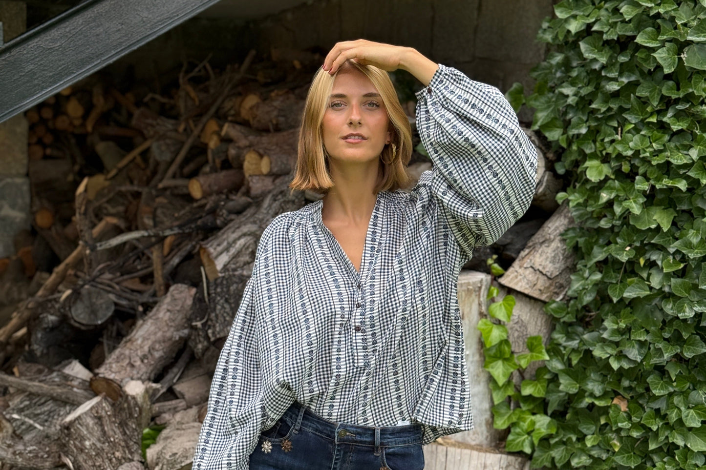 Camisa Oversize Azul Marino