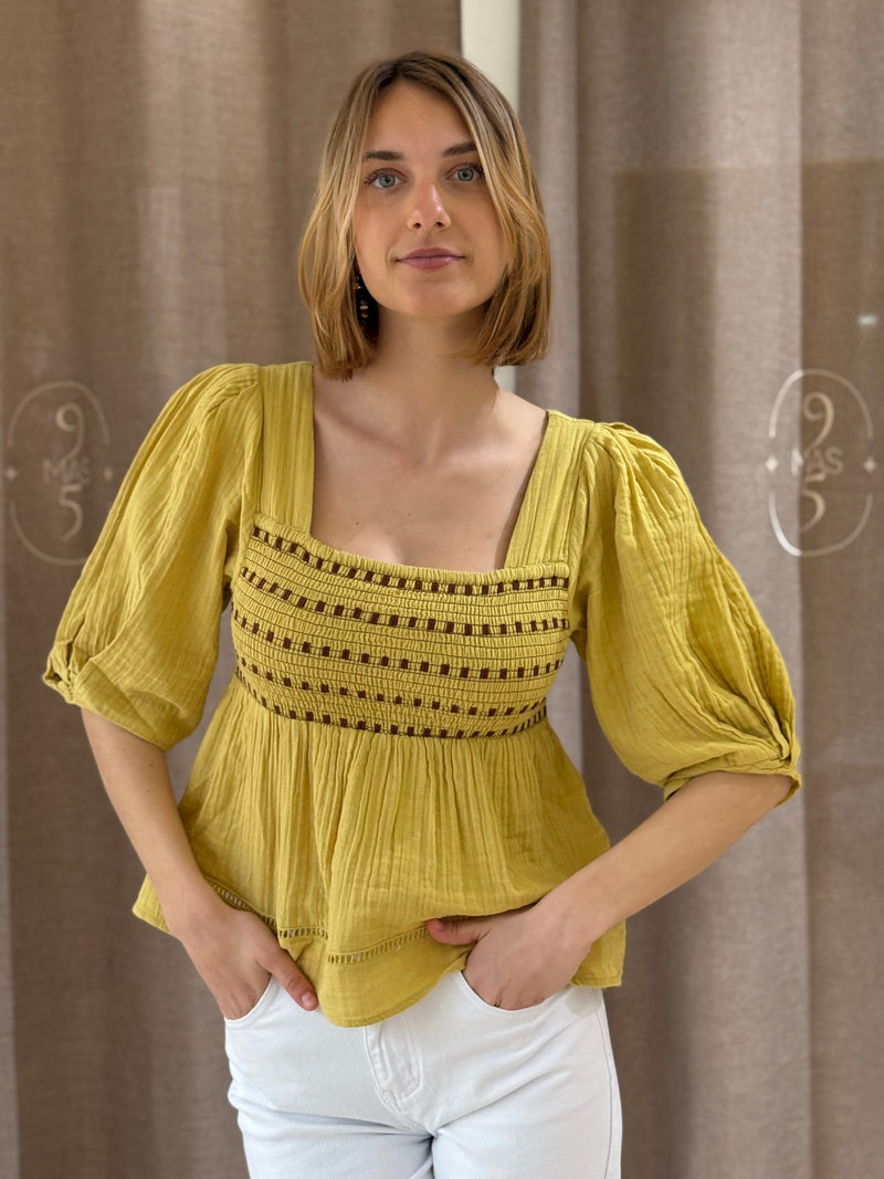 Camisa Bambula Amarilla