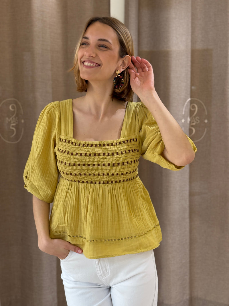 Camisa Bambula Amarilla