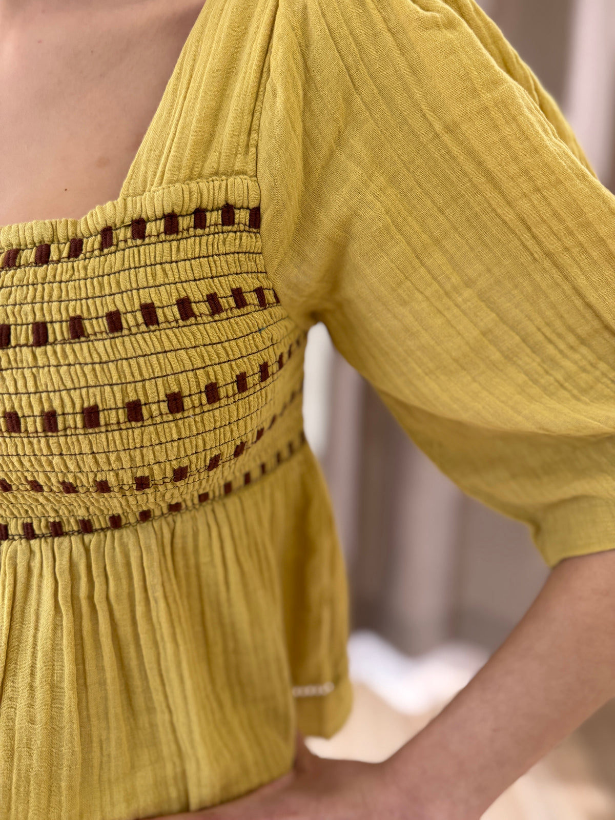 Camisa Bambula Amarilla