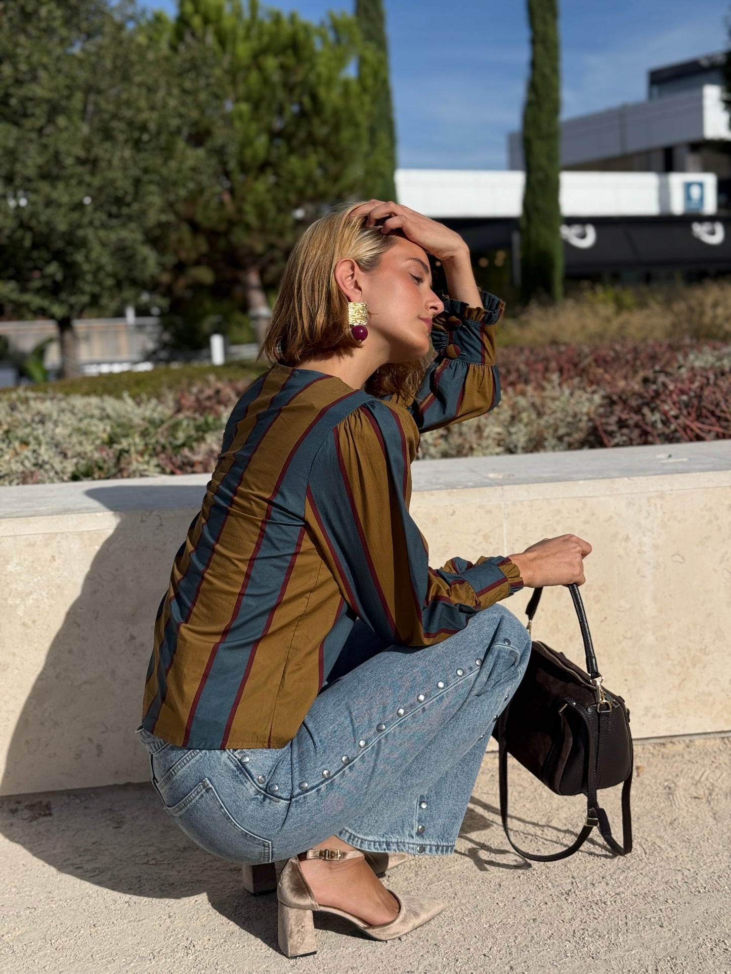 Pendientes Bola Granate